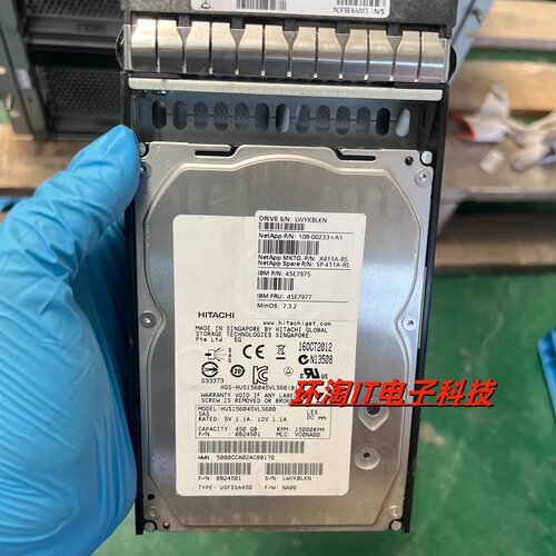 NetApp X411A-R5 450GB 15K SAS 3.5寸FAS2240-4 FAS2220存储硬盘