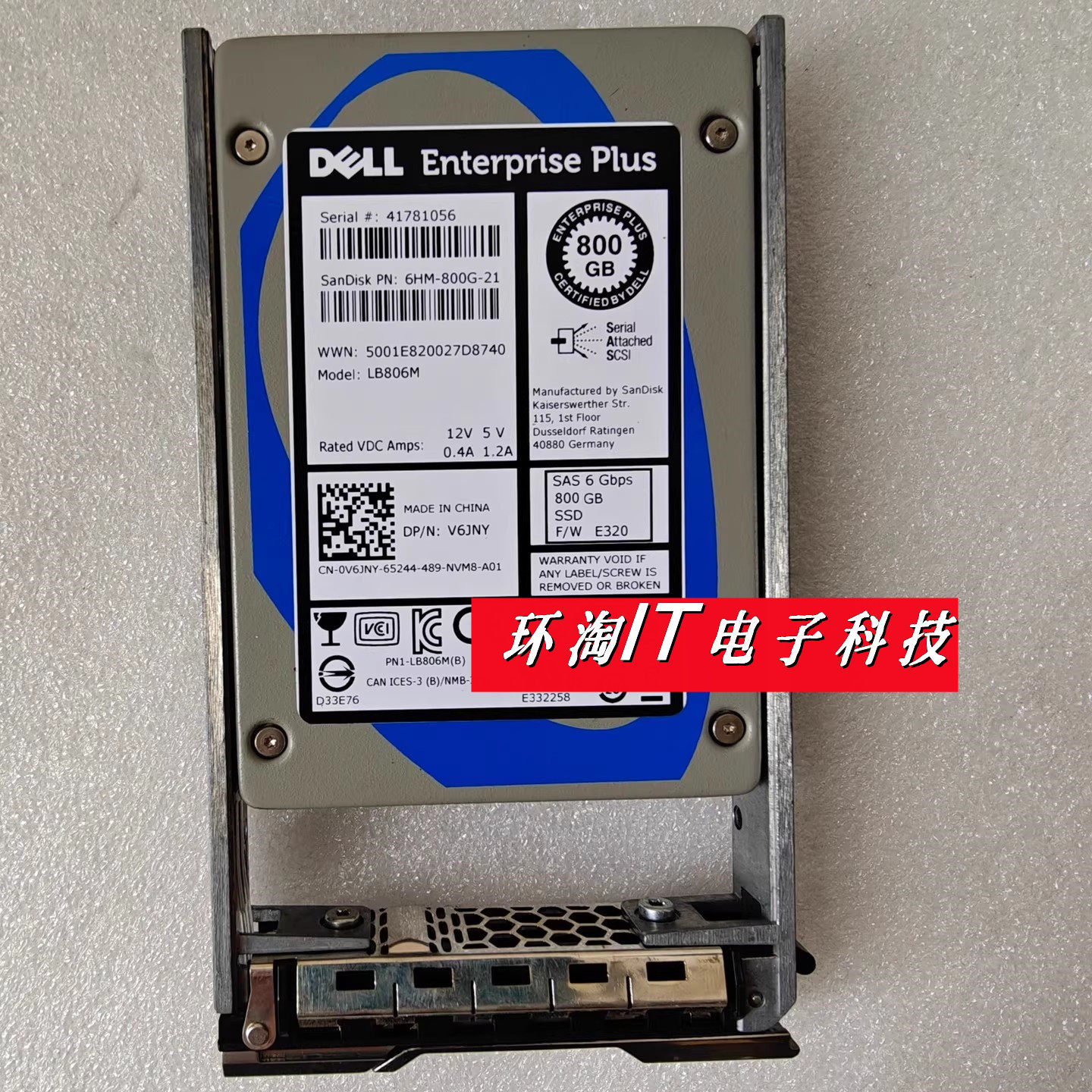 DELL SC9000 SC5020 固态硬盘 800G SSD sas 2.5 LB806M V6JNY