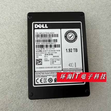 DELL 0086DD MZ-ILS1T9B 1.92T SAS SSD 12Gbps MD3420 固态硬盘