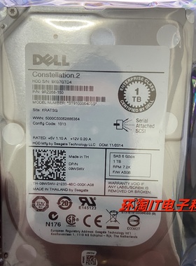 DELL M910 R810 R820 R910 R920 1T 1TB SAS 7.2K 2.5 09W5WV硬盘