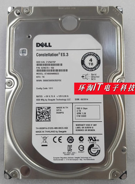 原装 DELL ST4000NM0023 0529FG 4T 7.2K 3.5 SAS 128M 529FG硬盘