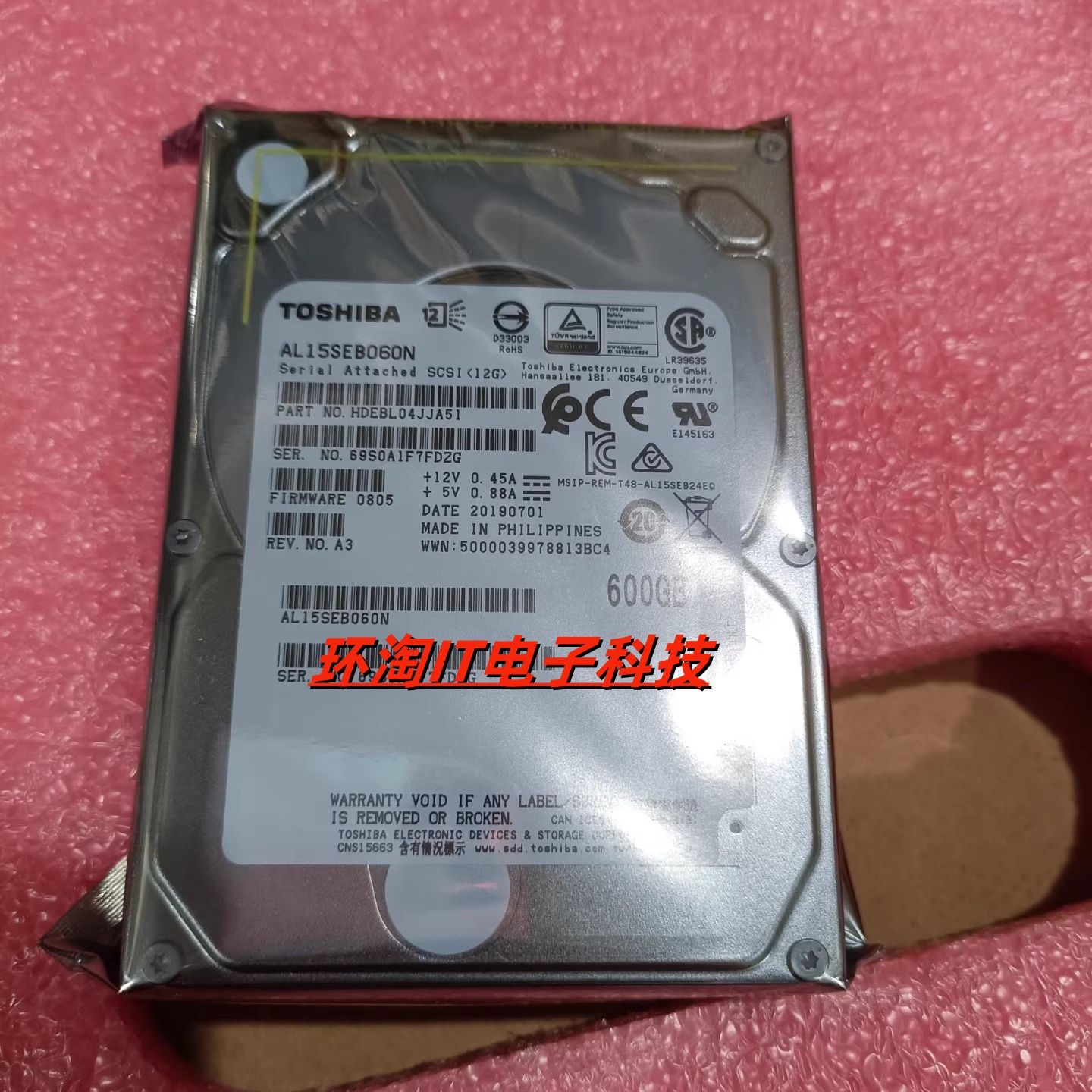 东芝 Toshiba AL15SEB060N AL15SEB06EQ 硬盘 600G 10K SAS 12GB