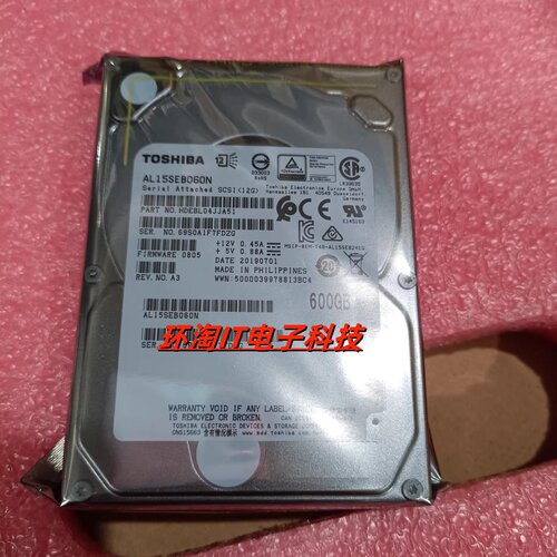 东芝 Toshiba AL15SEB060N AL15SEB06EQ 硬盘 600G 10K SAS 12GB