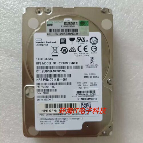 H 1.8TB K2P94B P20077-001 787175-005 791436-004 10k 硬盘