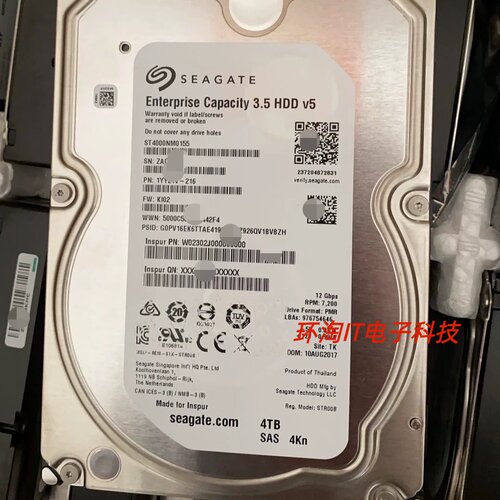 浪潮AS2200 AS2600 G2存储硬盘ST4000NM0155 4T SAS 12GB 3.5 4KN