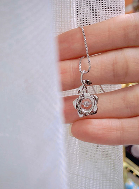 日本进口Dancing Stone跳耀宝石项链925银+人造钻石永远跃动晶莹