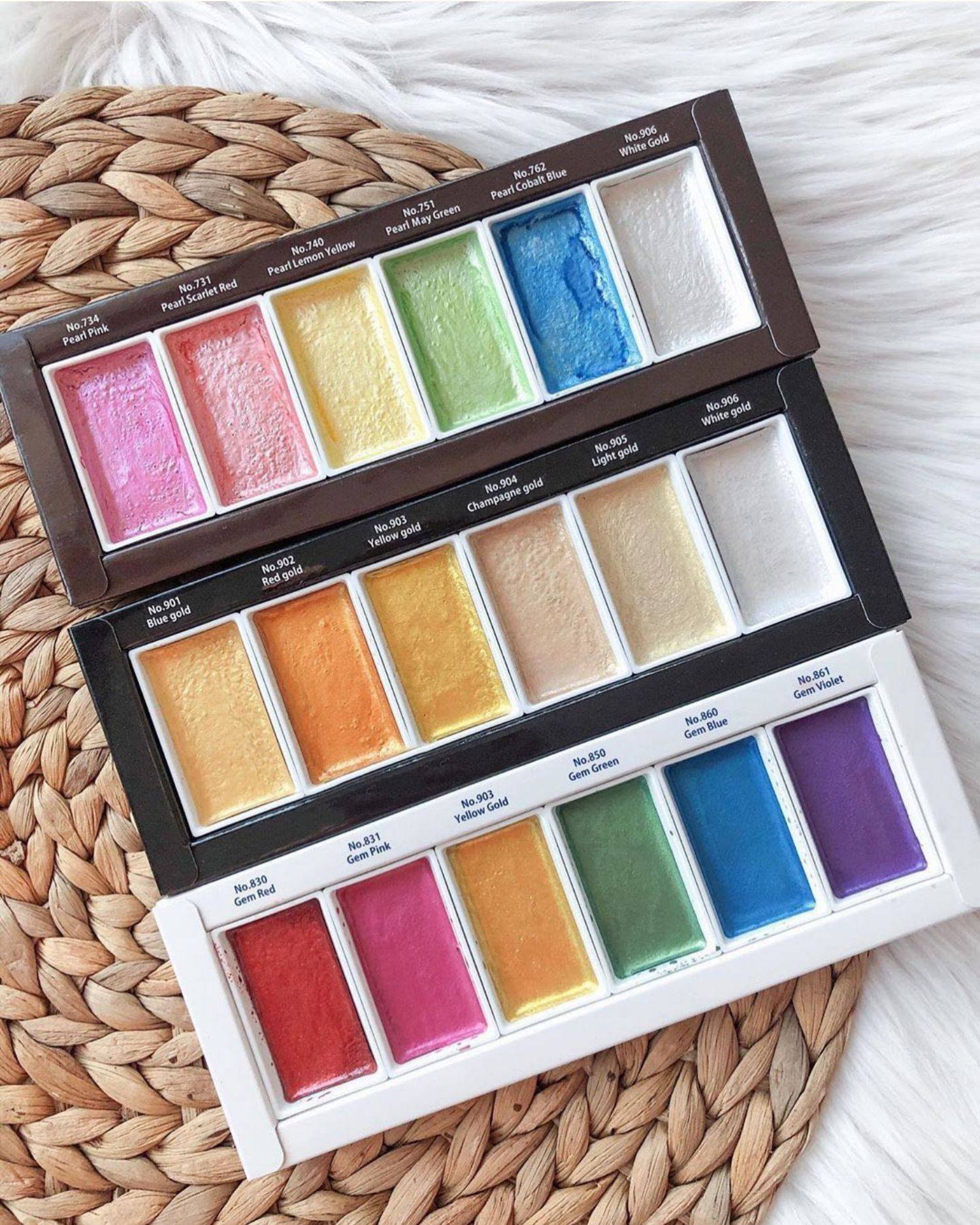 日本kuretake吴竹颜彩starry colors 金属星光色珠光宝石色珠宝色