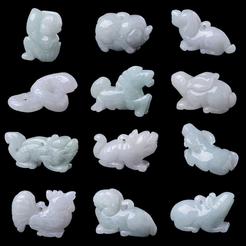 十二生肖牛虎马狗小包邮A货翡翠