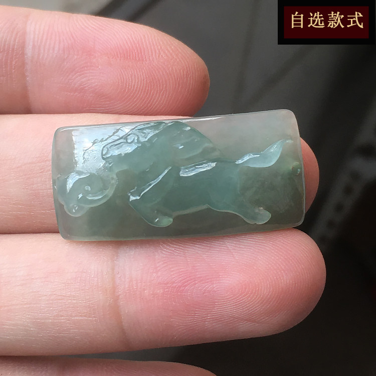 玉石寨A货翡翠生肖马编织手牌