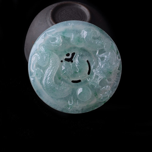 玉石玉器天然a货翡翠龙马精神