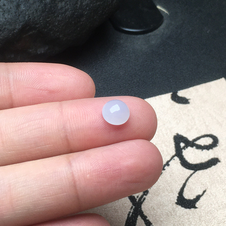 玉石寨玉器翡翠蛋面缅甸保真老坑冰糯种a货半圆形小戒面送证包邮