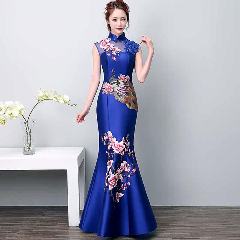 Improvement cheongsam Fishtail skirt Evening dress have more cash than can be accounted for Evening Embroidery Early spring Sweet wind Evening dress cheongsam full dressin the Women's clothing/Boutique , Wedding/Cheongsam/Formal dress , Formal dress/Evening  category - from Buy2taobao.com to provide professional Taobao agent buy service