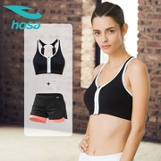 Hosa hosa yoga phù hợp với quần áo nữ mùa xuân và mùa hè chạy bộ thể thao phù hợp với quần short áo ngực tập thể dục hai mảnh - Thể thao sau