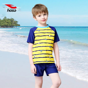 hosa浩沙男童泳衣儿童男孩中大童分体两件套2025新款 可爱游衣泳裤
