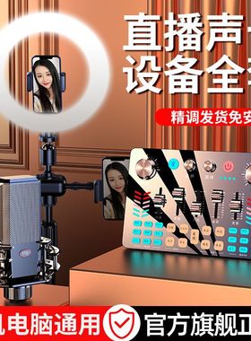 V19直播声卡设备全套主播录音唱歌专用电脑手机通用k歌麦克风