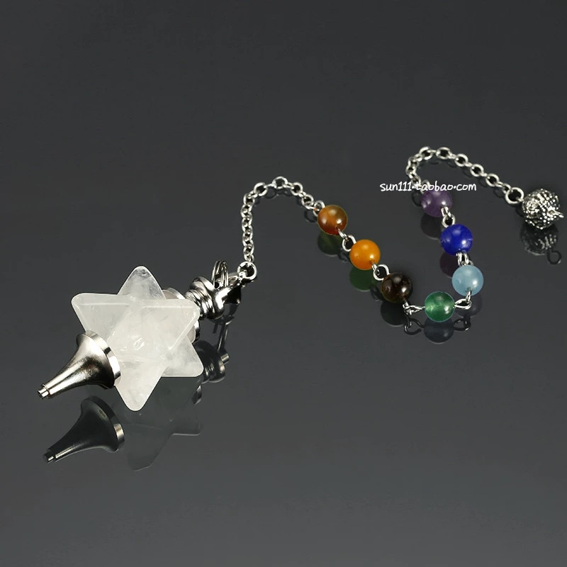 天然水晶灵摆项链梅尔卡巴吊坠欧美流行饰品情侣挂件新款pendulum