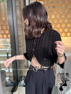 hmo 七分袖 圆弧下摆针织开衫 外套 日娜高奢20XXASIA 短款 BUYER