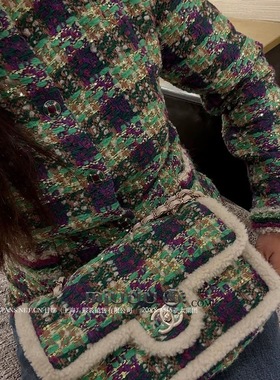 日娜高奢20XXASIA BUYER 10 ttb修身格纹开衫外套女绿色格子