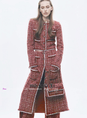 日娜高奢20XXASIA BUYER 11 qwg 秋冬新款红色小香风短款修身外套