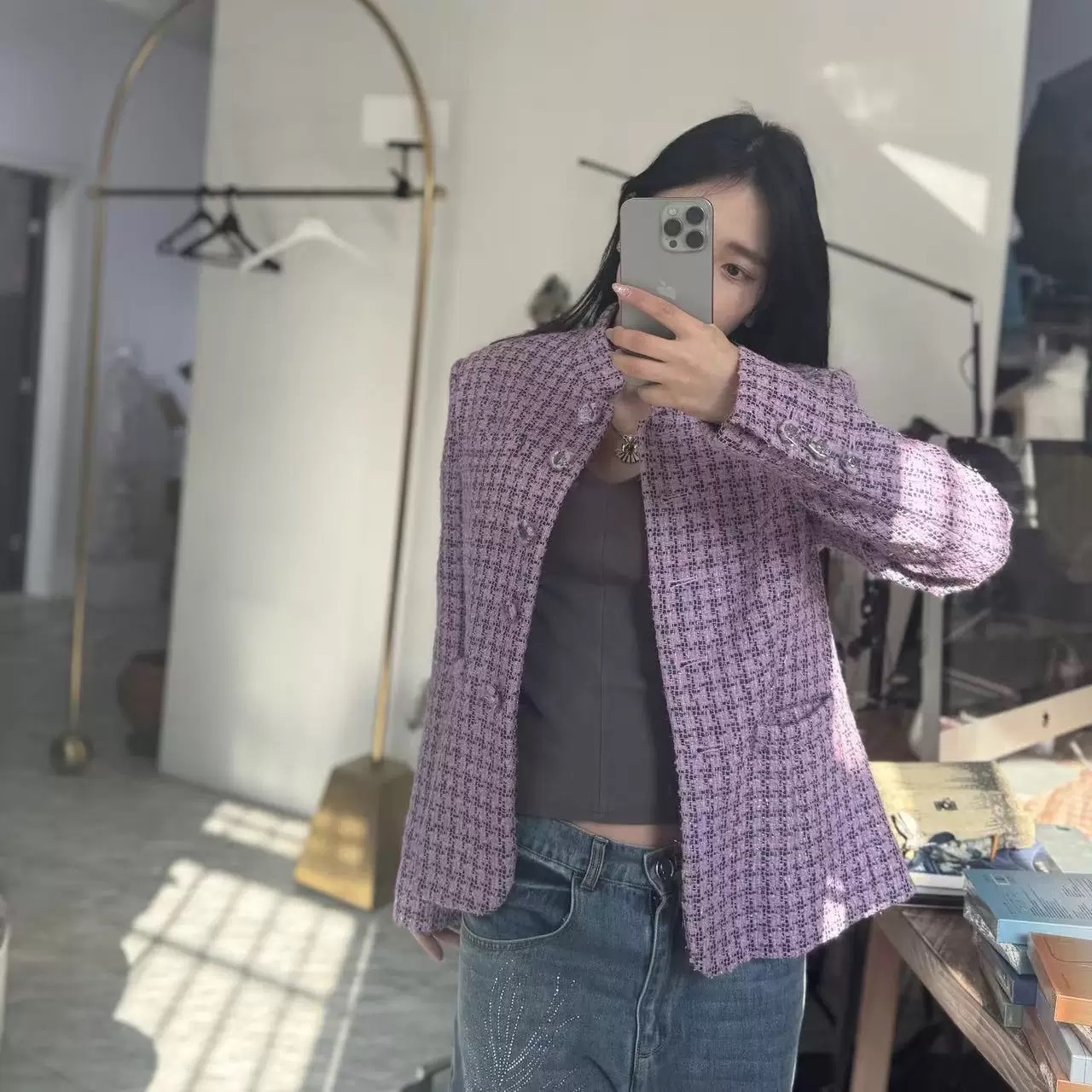 日娜高奢20XXASIA BUYER 12 amk 小香风外套女羊毛粗花呢名媛上衣