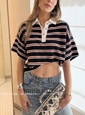 日娜高奢20XXASIA BUYER 12 hmo 26早春新款polo领短袖T恤针织衫