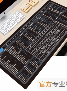 专业级快捷键鼠标垫超大号cad大全ps黑色wps办公excel ug衡文设计