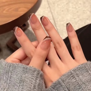 nails穿戴式 甲片贴成品美甲指甲贴片可拆卸学生美甲 美甲新款