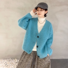 【DD STY 六周年庆专享】动物绒粗线时髦开衫外套 1581