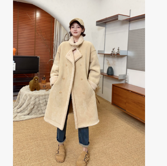 DD STY【冬款上新】小众设计高货100%绵羊毛两面穿皮毛一体 2588