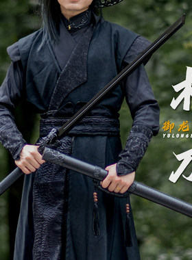 绣春刀木质竹刀剑雁翎刀唐横刀木刀宝刀古风拍摄武术道具儿童玩具