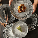 精致漂亮 餐盘牛排盘子浅盘西餐餐具高级感盘子酒店餐具 餐盘法式