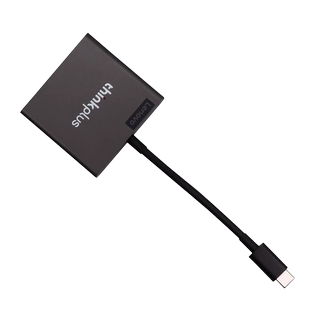 联想原装Thinkplus便携扩展器三合一Type-c转VGA+HDMI+USB3.0扩展坞投影分线器HUB集线器笔记本电脑转换器