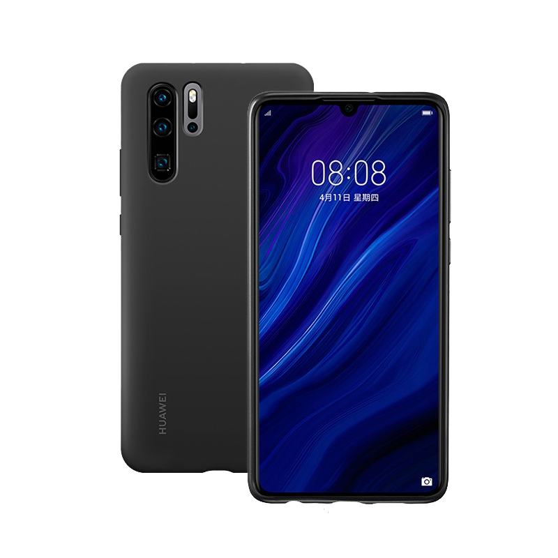 HUAWEI/华为原装P30/P30Pro手机保护壳液态硅胶高档轻薄皮革简约时尚透明软套全包PC壳防摔原厂官方旗舰正品