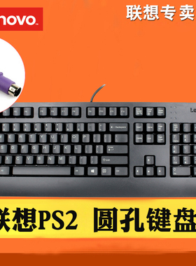 Lenovo/联想 SK8817原装有线键盘 台式机电脑 PS/2圆口键盘  笔记本一体机通用SK1701