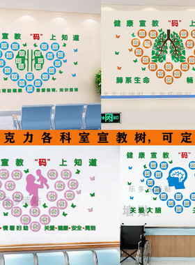 医院二维码宣教树科室过道大厅护士前台创意装饰健康消化全科扫一