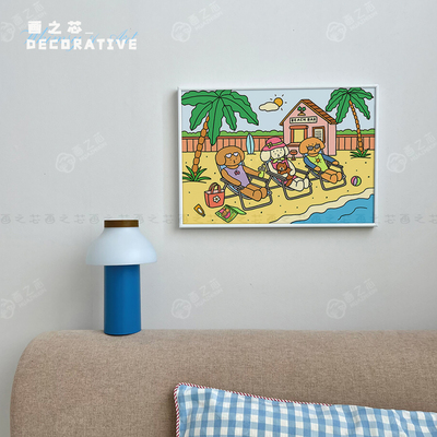 ins风卡通小狗日常床头装饰海报