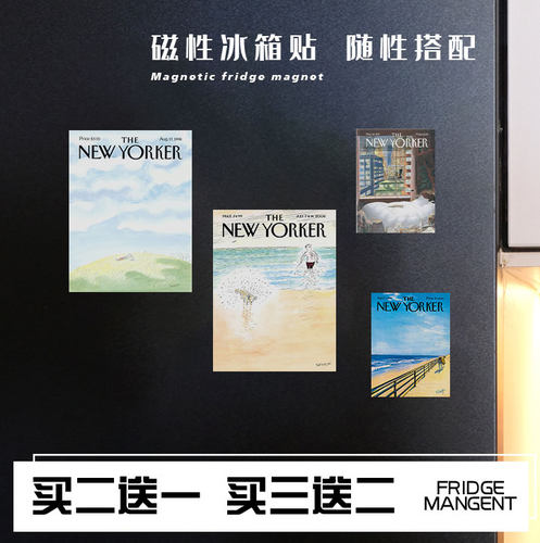 杂志封面个性创意冰箱贴磁吸贴片