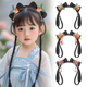 儿童汉服发箍假发古装 头饰盘发女童古风造型发髻辫子垫发包 一体式