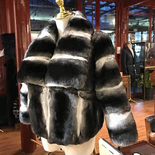 量身定制北京皮草 新款 短款 青紫蓝外套时髦2024冬季