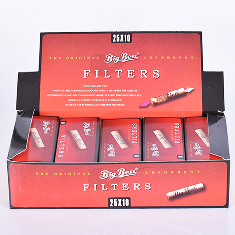 250支高效一次性抛弃型烟嘴烟斗通用9MM活性炭过滤芯耗材烟具配件