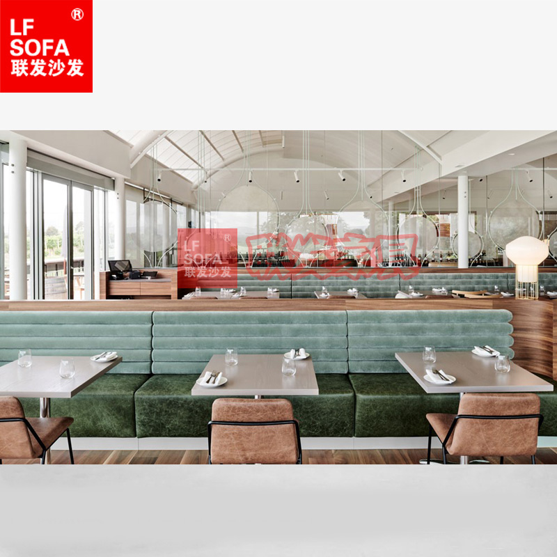 西餐厅卡座沙发咖啡厅软包卡座