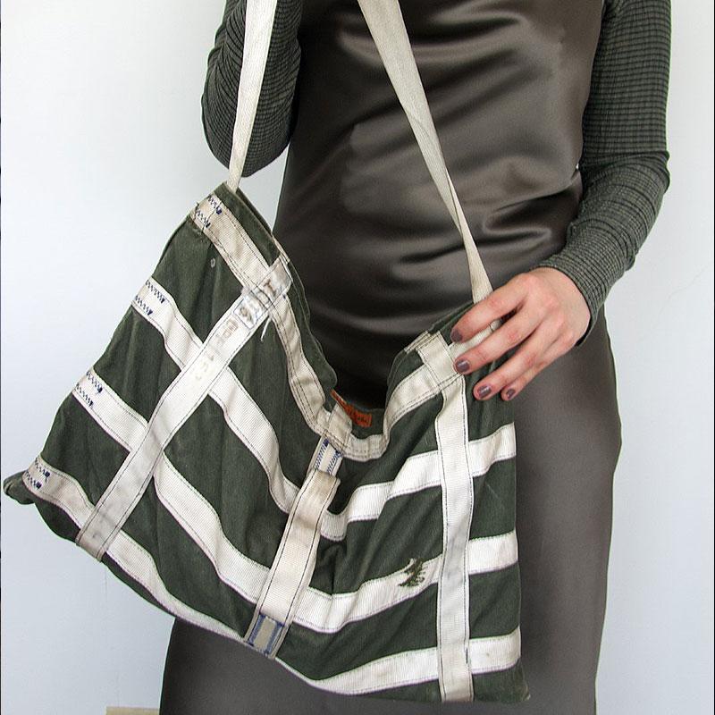 日本复古环保帆布包斜跨包