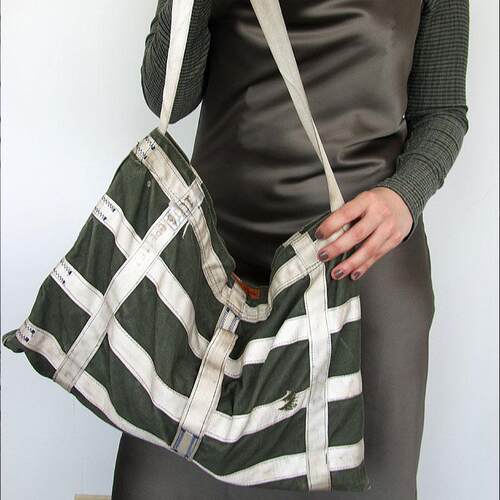 日本复古环保帆布包斜跨包