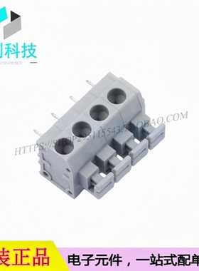 MX235-5.0-04P-GY01-Cu-A 弹簧式接线端子 间距5mm 直插1x4P灰色
