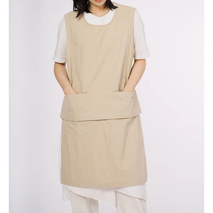 马甲围裙两穿餐饮烘焙坊奶茶店员咖啡店工装背心工作服男女