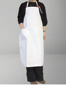 韩式ins法式复古文艺家用纯色围裙花艺师工作服日系简约