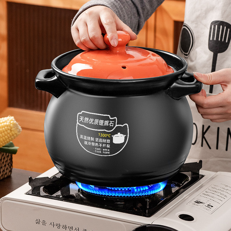 砂锅炖锅家用耐高温陶瓷煲汤锅干烧不裂燃煤气灶煲仔饭煲汤煲沙锅,厨房/烹饪用具,砂锅/石锅,淘宝优惠券,粉丝福利购,淘宝优惠卷