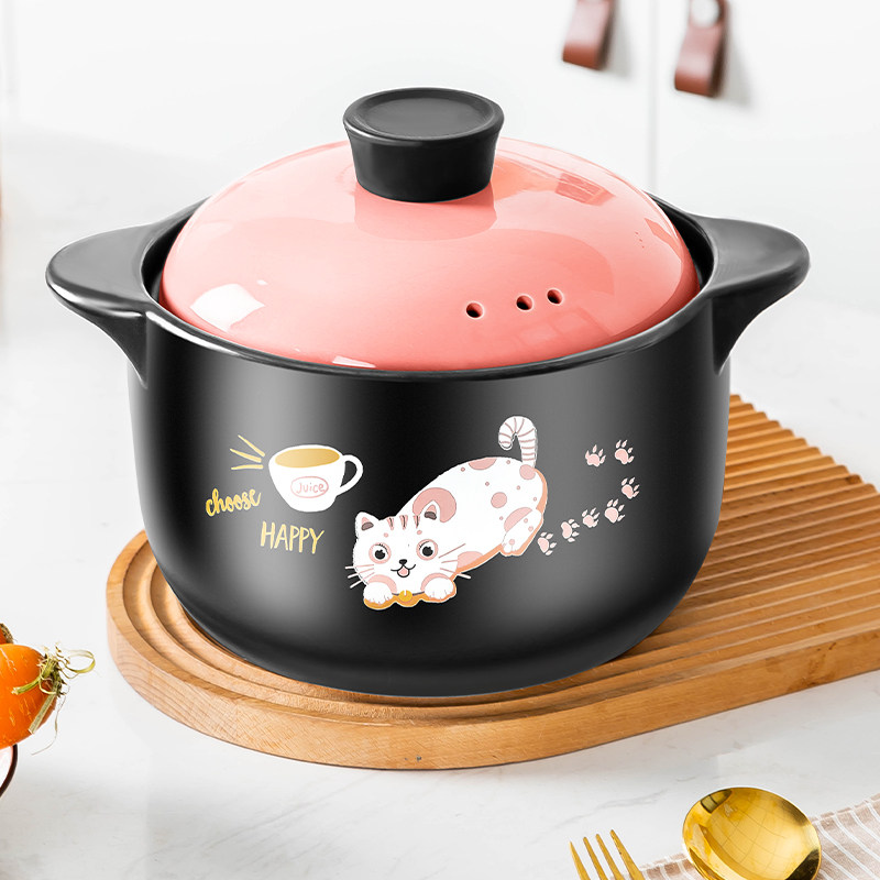 砂锅炖锅家用燃气煤气灶专用沙锅耐高温干烧不裂汤煲陶瓷锅煲汤锅