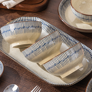 碗盘家用2025新款高颜值日系单品陶瓷碗碟碗盘碗筷釉下彩单个碗具