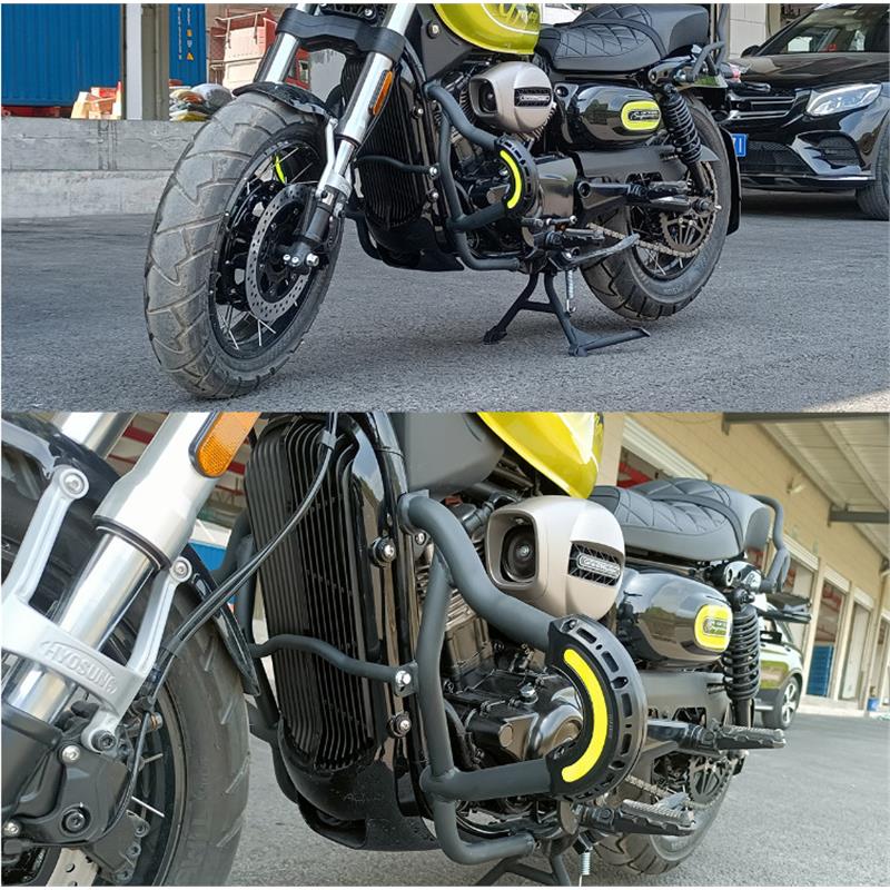 适用轻骑大韩晓星GV300S/坦影250/650N护杠保险杠新款后靠背边包